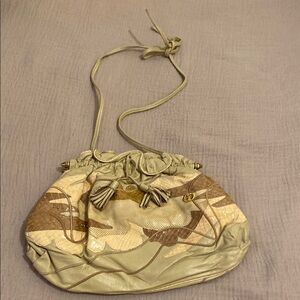 CARLO FIORI OF ITALY Stylish Vintage Beige and Brown Women's Bag